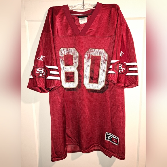 Vintage NFL #80 Jerry Rice San Francisco 49ers logo atheltic football jersey - Picture 3 of 16